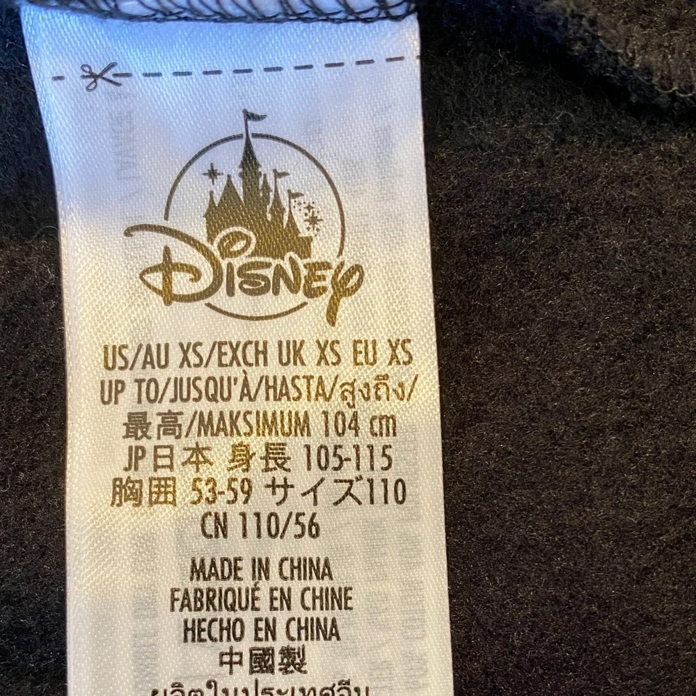Marvel Kids Black Full Zip Hoodie. Size XS